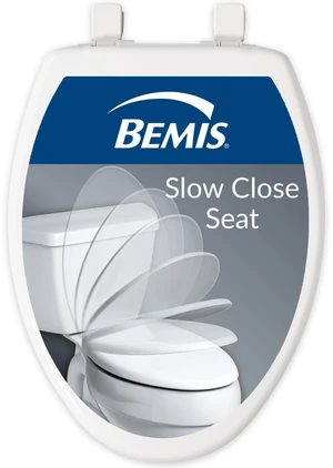 Slow Close Elongated Toilet Seat, Easy Clean Hinges, White Soft close lid never slams, quick-release hinges for deep cleaning, durable plastic, fits all elongated toilets, 7300SLEC Slow Close Elongated Toilet Seat, Easy Clean Hinges, White Soft close lid never slams, quick-release hinges for deep cleaning, durable plastic, fits all elongated toilets, 7300SLEC