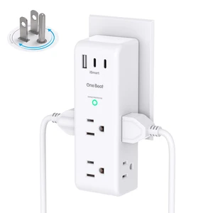 Surge Protector Outlet Extender with Rotating Plug, Multi Plug Wall Outlet 6 AC Outlet Splitter 3 USB Ports (2 USB C),1800J USB Wall Charger, Plug Adapter Power Strip for Home Office Dorm Room Travel Surge Protector Outlet Extender with Rotating Plug, Multi Plug Wall Outlet 6 AC Outlet Splitter 3 USB Ports (2 USB C),1800J USB Wall Charger, Plug Adapter Power Strip for Home Office Dorm Room Travel