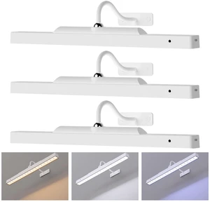 Picture Light with Remote - 16in White Rechargeable Battery Wall Light for Paintings, Cordless Wall Sconce for Art Painting & Photo Frames, 5000mAh with Timer, 350LM Brightness (3-Pack) Picture Light with Remote - 16in White Rechargeable Battery Wall Light for Paintings, Cordless Wall Sconce for Art Painting & Photo Frames, 5000mAh with Timer, 350LM Brightness (3-Pack)