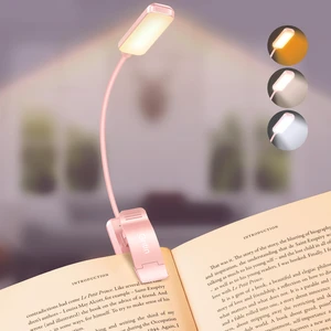 9 LED Rechargeable Book Light for Reading in Bed Eye Caring 3 Color Temps,Stepless Dimming Brightness,80 Hrs Runtime Small Lightweight Clip On Book Reading Light-Pink 9 LED Rechargeable Book Light for Reading in Bed Eye Caring 3 Color Temps,Stepless Dimming Brightness,80 Hrs Runtime Small Lightweight Clip On Book Reading Light-Pink