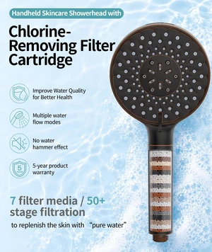 Filtered Shower Head with Handheld High Pressure 9 Spray Mode Showerhead Detachable Shower Head Water Softener Filters Beads for Hard Water Remove Chlorine 1 Filter ORB Filtered Shower Head with Handheld High Pressure 9 Spray Mode Showerhead Detachable Shower Head Water Softener Filters Beads for Hard Water Remove Chlorine 1 Filter ORB