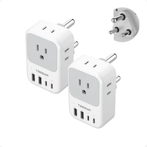 South Africa Travel Plug Adapter 2 Pack, PD 20W Type M Adapter 4 AC Outlets, 4 USB Ports (2 USB C), South Africa Power Adapter, US to Nepal Botswana Namibia Bhutan South Africa Travel Plug Adapter 2 Pack, PD 20W Type M Adapter 4 AC Outlets, 4 USB Ports (2 USB C), South Africa Power Adapter, US to Nepal Botswana Namibia Bhutan