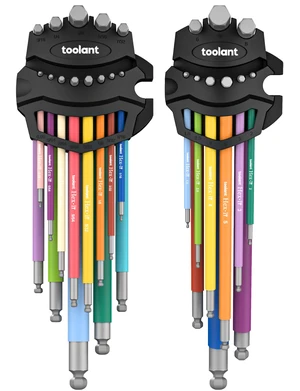 toolant Allen Wrenches Sets 22pcs(Metric&SAE), Extra Long Arm Allen Key Set with Ball End, Crafted Hex Key Set with Color Coded Sleeves, Unique Patented Holder Design for Magnetizing and Demagnetizing toolant Allen Wrenches Sets 22pcs(Metric&SAE), Extra Long Arm Allen Key Set with Ball End, Crafted Hex Key Set with Color Coded Sleeves, Unique Patented Holder Design for Magnetizing and Demagnetizing