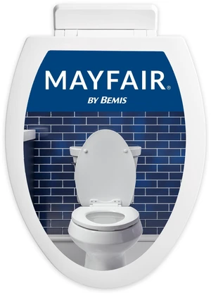 Ashton Easy to Clean Single Hinge Toilet Seat, Modern Slow Close Wood Toilet Seat, Made in USA, Elongated, White Ashton Easy to Clean Single Hinge Toilet Seat, Modern Slow Close Wood Toilet Seat, Made in USA, Elongated, White