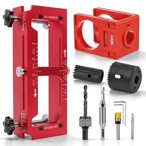 Door Hinge Mortise Jig & Lock Installation Kit for Interior Wood Doors Aluminum alloy router template kit for hinge mortising 2.5"5" length, door hole drilling kit for 1-3/8" & 1-3/4" thick doors Door Hinge Mortise Jig & Lock Installation Kit for Interior Wood Doors Aluminum alloy router template kit for hinge mortising 2.5"5" length, door hole drilling kit for 1-3/8" & 1-3/4" thick doors