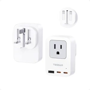 US to UK Plug Adapter PD 20W, 2 Pack Foldable Ultra Thin 3 USB Ports (2 USB C), Type G Power Adaptor, For USA to Ireland Scotland Dubai Hong Kong England British Kenya London US to UK Plug Adapter PD 20W, 2 Pack Foldable Ultra Thin 3 USB Ports (2 USB C), Type G Power Adaptor, For USA to Ireland Scotland Dubai Hong Kong England British Kenya London