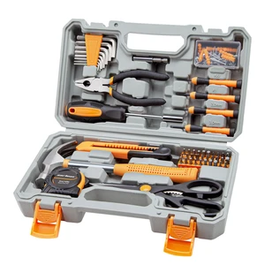 Complete Household Tool Set, Orange Hand Kit With Storage Case Versatile tool assortment for home repairs, DIY projects, furniture setup, crafting, and daily household fixes in toolbox Complete Household Tool Set, Orange Hand Kit With Storage Case Versatile tool assortment for home repairs, DIY projects, furniture setup, crafting, and daily household fixes in toolbox