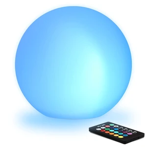 8-inch Ultra-Fun LED Glowing Ball Light w/Remote, RGB Color Changing Globe Mood Lamp, 16 Colors 8 Brightness 4 Lighting Modes, Waterproof, Rechargeable & AC Adapter Power, Stunning Light Orb 8-inch Ultra-Fun LED Glowing Ball Light w/Remote, RGB Color Changing Globe Mood Lamp, 16 Colors 8 Brightness 4 Lighting Modes, Waterproof, Rechargeable & AC Adapter Power, Stunning Light Orb