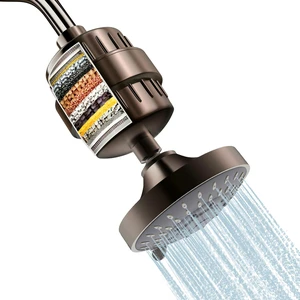 Shower Head with Shower Filter, Filtered Shower Head for Hard Water High Pressure, Anti-clog Nozzles, 5 Spray Showerhead, 15 Stage Water Softener Filters, Remove Chlorine and Harmful Substances Shower Head with Shower Filter, Filtered Shower Head for Hard Water High Pressure, Anti-clog Nozzles, 5 Spray Showerhead, 15 Stage Water Softener Filters, Remove Chlorine and Harmful Substances