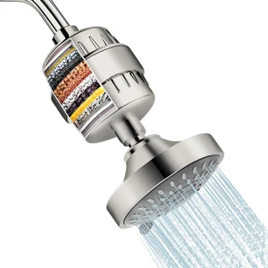 Shower Head with Shower Filter, Filtered Shower Head for Hard Water High Pressure, Anti-clog Nozzles, 5 Spray Showerhead, 15 Stage Water Softener Filters, Remove Chlorine and Harmful Substances Shower Head with Shower Filter, Filtered Shower Head for Hard Water High Pressure, Anti-clog Nozzles, 5 Spray Showerhead, 15 Stage Water Softener Filters, Remove Chlorine and Harmful Substances