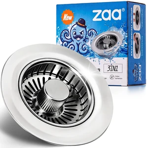 Kitchen Sink Drain Strainer - Kitchen Sink Stopper, 304 Stainless Steel Sink Drain Stopper, Sink Protector for Kitchen with Anti-Clog Filter, Fit US Standard 3-1/2'' Sink Drain Hole, Gray Kitchen Sink Drain Strainer - Kitchen Sink Stopper, 304 Stainless Steel Sink Drain Stopper, Sink Protector for Kitchen with Anti-Clog Filter, Fit US Standard 3-1/2'' Sink Drain Hole, Gray