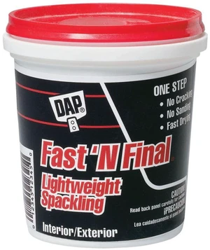 Fast 'N Final Lightweight Spackling, White, 8 Oz (7079812140) (Pack of 12) Wall Surface Repair Products Fast 'N Final Lightweight Spackling, White, 8 Oz (7079812140) (Pack of 12) Wall Surface Repair Products