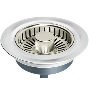 3 in 1 Kitchen Sink Drain Strainer Stopper Removable Basket Pop-Up Kitchen Sink Accessories 1 Pack Brushed Nickel Stainless - Food Catcher, Odor-Blocking Seal, Fits 3.5" Drain 3 in 1 Kitchen Sink Drain Strainer Stopper Removable Basket Pop-Up Kitchen Sink Accessories 1 Pack Brushed Nickel Stainless - Food Catcher, Odor-Blocking Seal, Fits 3.5" Drain