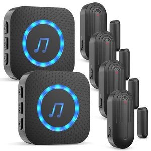 Door Chime Alarm When Open for Kids Safety, Home and Business 26 chimes, 5 volume levels up to 110 dB, 500 FT wireless range and easy setup for home, business, kids and elderly safety Door Chime Alarm When Open for Kids Safety, Home and Business 26 chimes, 5 volume levels up to 110 dB, 500 FT wireless range and easy setup for home, business, kids and elderly safety