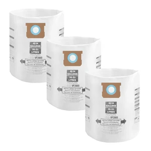3 Pack for Shop Vac Bags 10-14 Gallon Type F/I 90662 90672 Heavy Duty Filter Bags for 2-1/2" Port Vacuum 3 Pack for Shop Vac Bags 10-14 Gallon Type F/I 90662 90672 Heavy Duty Filter Bags for 2-1/2" Port Vacuum