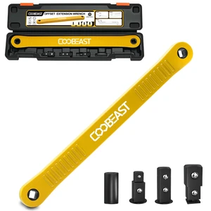 3/8" Offset Extension Wrench Impact Ready Socket Extender Tool (Yellow) Versatile 1/4",3/8", 1/2" Square Drive Adapters,Universal Extensions Wrench,0° Swing Extender,for Small Place 3/8" Offset Extension Wrench Impact Ready Socket Extender Tool (Yellow) Versatile 1/4",3/8", 1/2" Square Drive Adapters,Universal Extensions Wrench,0° Swing Extender,for Small Place