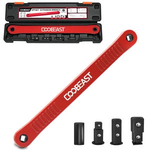 3/8" Offset Extension Wrench Impact Ready Socket Wrench Extender ToolRed Versatile 1/4",3/8", 1/2" Square Drive Adapters,Universal Extensions Wrench,0° Swing Extender,for Small Place 3/8" Offset Extension Wrench Impact Ready Socket Wrench Extender ToolRed Versatile 1/4",3/8", 1/2" Square Drive Adapters,Universal Extensions Wrench,0° Swing Extender,for Small Place