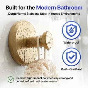 Suction Cup Hooks for Shower & Bathroom Towel Holder 2-Pack Gold Waterproof Rustproof Organizer Hook Hanging Loofah Robe Coat Bath Accessories on Tile Glass Door Mirror + Optional 3M Disc Suction Cup Hooks for Shower & Bathroom Towel Holder 2-Pack Gold Waterproof Rustproof Organizer Hook Hanging Loofah Robe Coat Bath Accessories on Tile Glass Door Mirror + Optional 3M Disc