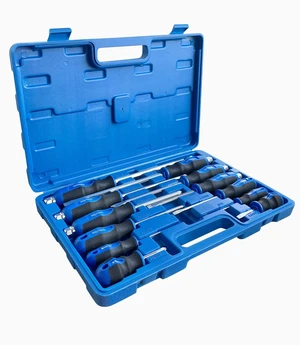12pc Magnetic Screwdriver Set, 6 Phillip & 6 Flat Nichrome tips Head Screwdrivers, half with Go-Thru Steel Blades, High Torque Silver Tip Gloss Blade 12pc Magnetic Screwdriver Set, 6 Phillip & 6 Flat Nichrome tips Head Screwdrivers, half with Go-Thru Steel Blades, High Torque Silver Tip Gloss Blade
