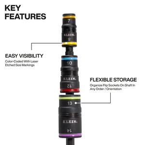32933KIT SAE and Metric Impact-Rated Socket Set, 6 Flip Sockets with 12 Hex Driver Sizes, 1/4-Inch Bit Holder, Two Impact-Rated 5-Inch Shafts 32933KIT SAE and Metric Impact-Rated Socket Set, 6 Flip Sockets with 12 Hex Driver Sizes, 1/4-Inch Bit Holder, Two Impact-Rated 5-Inch Shafts