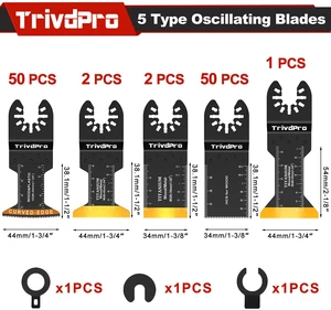 Oscillating Tool Blade Multitool Blades - 105pcs Multi Tool Blades Oscillating Saw Blades Multi Tool Blades Kits for Metal Wood Plastic, Oscillator Blades Fit Dewalt, Milwaukee, Fein, Bosch Oscillating Tool Blade Multitool Blades - 105pcs Multi Tool Blades Oscillating Saw Blades Multi Tool Blades Kits for Metal Wood Plastic, Oscillator Blades Fit Dewalt, Milwaukee, Fein, Bosch