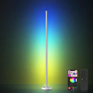 Smart RGBICW LED Corner Floor Lamp - 16 Million DIY Colors, 68+ Scenes, Music Sync, App & Remote Control, Color-Changing Ambient Lighting for Living Rooms, Bedrooms, and Gaming Rooms, White Smart RGBICW LED Corner Floor Lamp - 16 Million DIY Colors, 68+ Scenes, Music Sync, App & Remote Control, Color-Changing Ambient Lighting for Living Rooms, Bedrooms, and Gaming Rooms, White