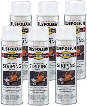 Professional Inverted Striping White Spray Paint Parking Lot Striping, Athletic Field Marking, High Visibility Lines, Upside Down Spray System, Durable Coverage, 18 oz Professional Inverted Striping White Spray Paint Parking Lot Striping, Athletic Field Marking, High Visibility Lines, Upside Down Spray System, Durable Coverage, 18 oz