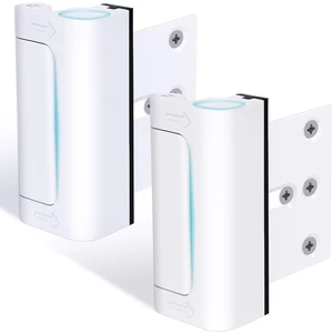 2 Pack Door Reinforcement Lock, Home Security Door Lock, Child Proof, White Door Safety Lock for Front Door, Toddler Proof Door Latch for Entry Door Security, Includes 8 Screws 2 Pack Door Reinforcement Lock, Home Security Door Lock, Child Proof, White Door Safety Lock for Front Door, Toddler Proof Door Latch for Entry Door Security, Includes 8 Screws