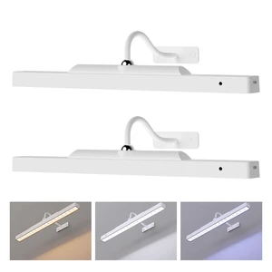 Cordless White Picture Lights for Wall Artworks - Wireless Remote, 3 Modes Dimmable 350LM Above Frame Lighting, 5000mAh Rechargeable Battery Wall Mount for Photo, Gallery,Paintings,Dartboard(2-Pack) Cordless White Picture Lights for Wall Artworks - Wireless Remote, 3 Modes Dimmable 350LM Above Frame Lighting, 5000mAh Rechargeable Battery Wall Mount for Photo, Gallery,Paintings,Dartboard(2-Pack)