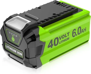 1 Pack 6.0Ah 29472 Replacement for Greenworks 40 Volt Battery Lithium ion Compatible with Greenworks 40 Volt Battery 29252 20202 22262 25312 20642 22272 29462 29472 Tools (NOT for Gen 1) (Green) 1 Pack 6.0Ah 29472 Replacement for Greenworks 40 Volt Battery Lithium ion Compatible with Greenworks 40 Volt Battery 29252 20202 22262 25312 20642 22272 29462 29472 Tools (NOT for Gen 1) (Green)