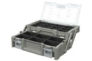 18" Camp & Trail Gear Organizer, Heavy-Duty Cantilever Storage Box Outdoor Equipment, Hunting, Fishing & Tool Storage, 18 Removable Compartments, Metal Latches, Clear Lid 18" Camp & Trail Gear Organizer, Heavy-Duty Cantilever Storage Box Outdoor Equipment, Hunting, Fishing & Tool Storage, 18 Removable Compartments, Metal Latches, Clear Lid
