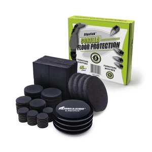 GorillaPads Non-Slip Furniture Pads & Furniture Sliders Variety Pack (68 Pieces) Protects a Wide Range of Furniture & Floors, Whole House Furniture Gripper Slider Floor Protector Kit Black GorillaPads Non-Slip Furniture Pads & Furniture Sliders Variety Pack (68 Pieces) Protects a Wide Range of Furniture & Floors, Whole House Furniture Gripper Slider Floor Protector Kit Black