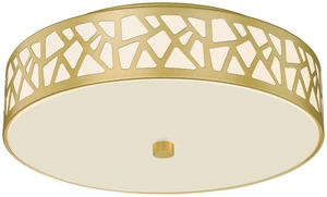 2-Light Flush Mount Ceiling Light, 12 inch Modern Close to Ceiling Light Fixture with Gold Metal and Frosted Glass Shade for Hallway, Kitchen, Bedroom 2-Light Flush Mount Ceiling Light, 12 inch Modern Close to Ceiling Light Fixture with Gold Metal and Frosted Glass Shade for Hallway, Kitchen, Bedroom