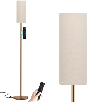 64'' Floor Lamps for Living Room with Remote Control and Stepless Dimmable Colors Temperature & Brightness, 9W Bulb Included(Beige Lampshade & Brown Pole) 64'' Floor Lamps for Living Room with Remote Control and Stepless Dimmable Colors Temperature & Brightness, 9W Bulb Included(Beige Lampshade & Brown Pole)