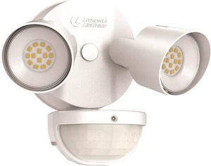 HomeGuard 2-Light LED Outdoor Flood Lights, Motion Sensor White Motion Sensor Outdoor Lights with Dusk to Dawn, 4000K Cool White, Round Heads (HGX LED 2RH 40K 120 MO WH M2) HomeGuard 2-Light LED Outdoor Flood Lights, Motion Sensor White Motion Sensor Outdoor Lights with Dusk to Dawn, 4000K Cool White, Round Heads (HGX LED 2RH 40K 120 MO WH M2)