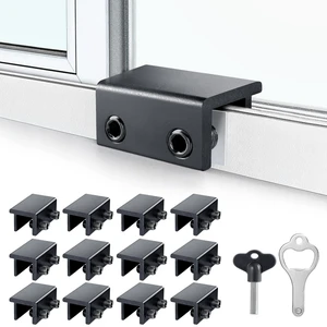 Window Locks, 12 Pack for Horizontal & Vertical Sliding Windows Aluminum Alloy Window Lock,Sturdy Durable. Lock or Adjust Vents to Stop Falls,Reliable Safety Protection for Home and Travel Window Locks, 12 Pack for Horizontal & Vertical Sliding Windows Aluminum Alloy Window Lock,Sturdy Durable. Lock or Adjust Vents to Stop Falls,Reliable Safety Protection for Home and Travel