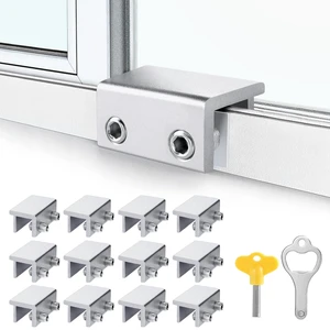 Window Locks, 12 Pack for Horizontal & Vertical Sliding Windows Aluminum Alloy Window Lock,Sturdy Durable. Lock or Adjust Vents to Stop Falls,Reliable Safety Protection for Home and Travel Window Locks, 12 Pack for Horizontal & Vertical Sliding Windows Aluminum Alloy Window Lock,Sturdy Durable. Lock or Adjust Vents to Stop Falls,Reliable Safety Protection for Home and Travel