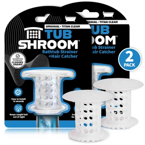 Bathtub Drain Hair Catcher In-Drain Tub Strainer & Clog Prevention Protector, Fits Standard 1.41.75 Tub Drains, Easy Clean, Captures Human & Pet Hair out of Sight (Clear) Bathtub Drain Hair Catcher In-Drain Tub Strainer & Clog Prevention Protector, Fits Standard 1.41.75 Tub Drains, Easy Clean, Captures Human & Pet Hair out of Sight (Clear)