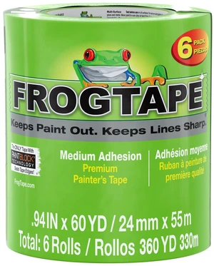 Multi-Surface Painter's Tape with PAINTBLOCK, 1 in Wide (0.94 in x 60 yd), Quick Stick Medium Adhesion, Premium Green Painters Tape Removes Clean, 6 Roll (240659) Multi-Surface Painter's Tape with PAINTBLOCK, 1 in Wide (0.94 in x 60 yd), Quick Stick Medium Adhesion, Premium Green Painters Tape Removes Clean, 6 Roll (240659)