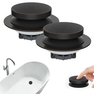 2 Pack 3 in 1 Metal Bathtub Drain Stopper, Bathtub Hair Catcher Universal Pop Up Tub Stopper, Removable & Anti-Clogging Filter Basket, Fit 1.5''-2.4'' Drain, Brass Core, Oil-Rubbed Bronze 2 Pack 3 in 1 Metal Bathtub Drain Stopper, Bathtub Hair Catcher Universal Pop Up Tub Stopper, Removable & Anti-Clogging Filter Basket, Fit 1.5''-2.4'' Drain, Brass Core, Oil-Rubbed Bronze