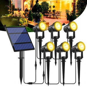 Solar Spot Lights Christmas 6-in-1 Outdoor Warm White 3000K for Tree Lawn Driveway Pathway Halloween Solar Spot Lights Christmas 6-in-1 Outdoor Warm White 3000K for Tree Lawn Driveway Pathway Halloween