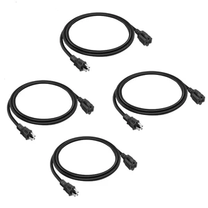 4 Pack 3FT 16AWG SJTW Heavy Duty 3 Prong ETL Extension Cord Indoor Outdoor NEMA 5-15P to NEMA 5-15R, Indoor and Outdoor Use, ETL Listed 4 Pack 3FT 16AWG SJTW Heavy Duty 3 Prong ETL Extension Cord Indoor Outdoor NEMA 5-15P to NEMA 5-15R, Indoor and Outdoor Use, ETL Listed