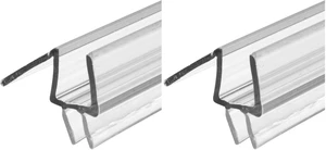 M 6258 Frameless Shower Door Bottom Seal for 3/8 in. Thick Glass Doors Stop Shower Leaks and Create a Water Barrier, 36 in., Clear Vinyl (Single Pack) (Pack of 2) M 6258 Frameless Shower Door Bottom Seal for 3/8 in. Thick Glass Doors Stop Shower Leaks and Create a Water Barrier, 36 in., Clear Vinyl (Single Pack) (Pack of 2)