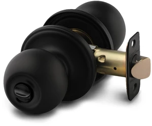 Privacy Interior Door Knob ANSI Grade-3 Certified, Modern Heavy Duty Handle, Easy Install and Reversible for Bedroom, Bathroom and Closets Matte Black (1 Pack) Privacy Interior Door Knob ANSI Grade-3 Certified, Modern Heavy Duty Handle, Easy Install and Reversible for Bedroom, Bathroom and Closets Matte Black (1 Pack)