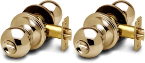 BK2030PB Ball Door Knob, Privacy Function, 2 Pack, Polished Brass BK2030PB Ball Door Knob, Privacy Function, 2 Pack, Polished Brass