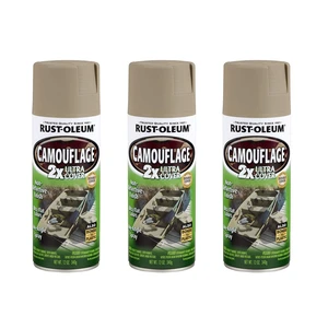 Camouflage 2X Ultra Cover Khaki Spray Paint Non-Reflective Finish, Outdoor Concealment, Hunting Blinds And Equipment, Multi-Surface Coverage, 12 Oz Camouflage 2X Ultra Cover Khaki Spray Paint Non-Reflective Finish, Outdoor Concealment, Hunting Blinds And Equipment, Multi-Surface Coverage, 12 Oz
