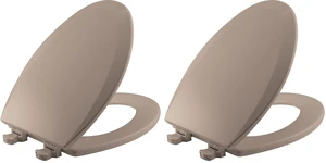 1500EC 068 Toilet Seat with Easy Clean & Change Hinges, 2 Pack Elongated, Fawn Beige 1500EC 068 Toilet Seat with Easy Clean & Change Hinges, 2 Pack Elongated, Fawn Beige
