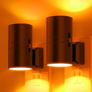 Night Light, Amber Nightlight,Dimmable Night Light,Light Sensor Yellow Nightlight, 0-100LM, Sleep Light for Kids, Soft & Warm Light for Bedroom, Bathroom, 2 Pack Night Light, Amber Nightlight,Dimmable Night Light,Light Sensor Yellow Nightlight, 0-100LM, Sleep Light for Kids, Soft & Warm Light for Bedroom, Bathroom, 2 Pack