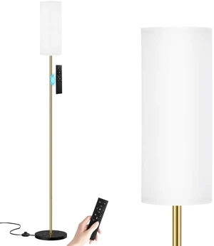 64'' Floor Lamps for Living Room with Remote Control and Stepless Dimmable Colors Temperature & Brightness, Gold Standing Lamp with Black Marble Base 64'' Floor Lamps for Living Room with Remote Control and Stepless Dimmable Colors Temperature & Brightness, Gold Standing Lamp with Black Marble Base