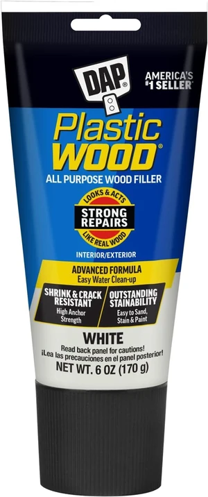 Plastic Wood All Purpose Latex Wood Filler, White, 6 Oz - Packaging May Vary (Pack of 6) Plastic Wood All Purpose Latex Wood Filler, White, 6 Oz - Packaging May Vary (Pack of 6)